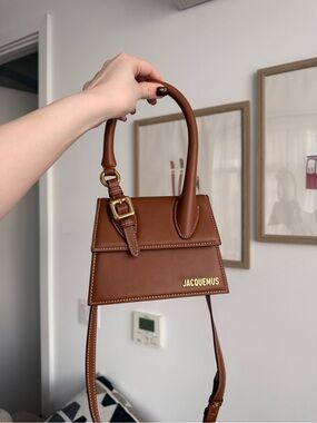 Jacquemus Brown Le Chiquito Dauphine Mini Top-Handle Bag